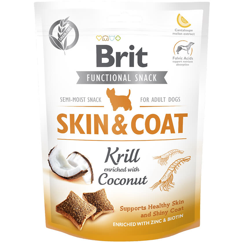 Brit care funcional snack skin & coat 150gr