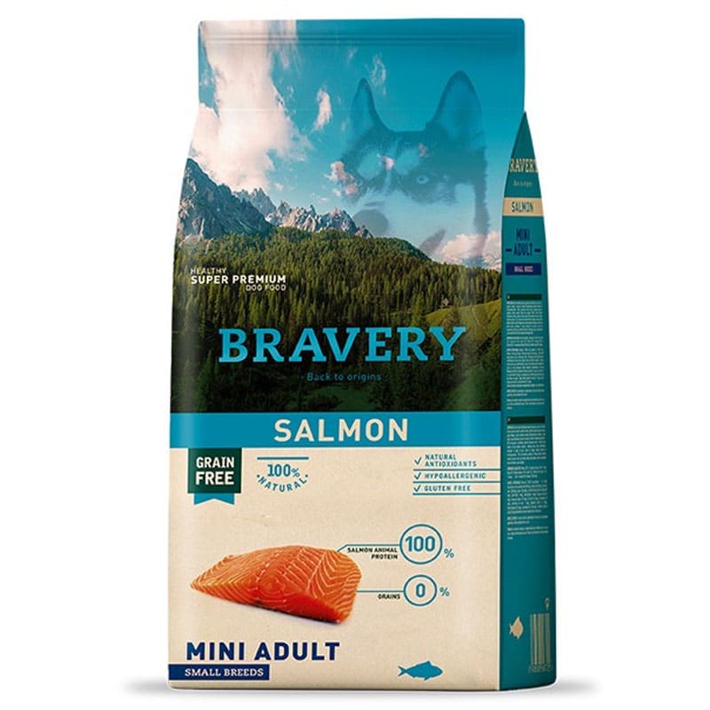 Bravery mini adulto salmón 2kg 